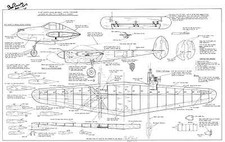 Lockheed P38 lightning profile c/l stunt by IAN PEACOCK plan set