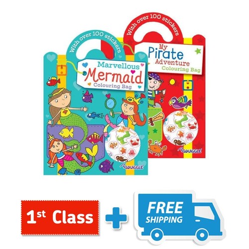 Colouring sticker bag - sticker, book