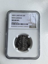 2009 Kew Gardens 50p Coin NGC MS68 DPL