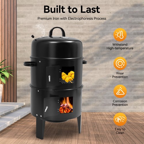 Charcoal bbq meat grill smoker - meat,