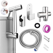 TourKing Hand-held Bidet Sprayer Set, Stainless Steel Toilet Shattaf Cloth