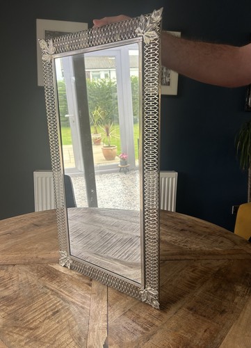 Vintage silver lattice framed - lattice,