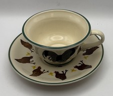 Emma Bridgewater Spongeware Chicken Hen Cup And Saucer Unused
