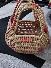 Vintage Woven Raffia Basket