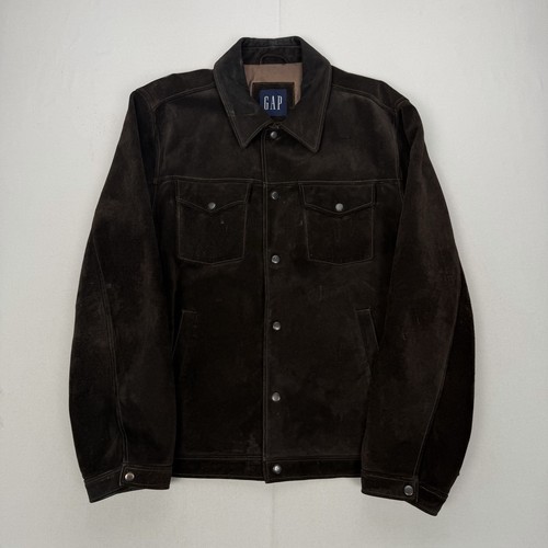 Gap suede leather jacket calf - suede,
