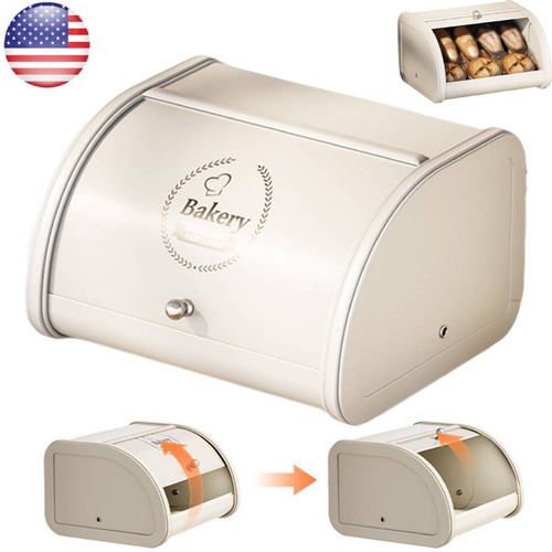 Modern metal bread box - modern,