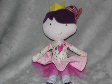 Mamas and Papas ballerina  princess doll pink chime rattle comforter soft toy