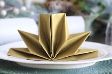 Luxury Folded Paper Napkin Metallic Star pk6 Christmas Xmas Table Decoration