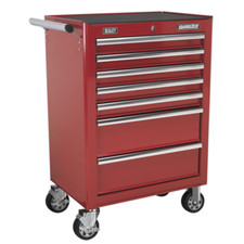 Sealey AP26479T Heavy Duty Rollcab Tool Box Storage Cabinet, 7 Drawer, Red D