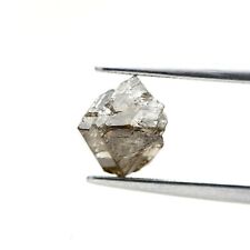 Big african rare diamond 2.55ct grayish brown sparkling octahedron shape for gif