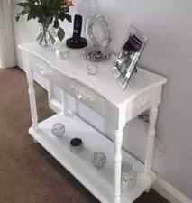 French Console Table Shabby Chic Furniture Vintage Hall Storage Drawer Sideboard