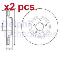 X2 PCS FRONT BRAKE DISC ROTOS