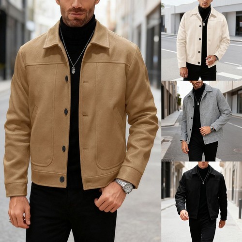 Men woolen jacket long - jacket, sleeve