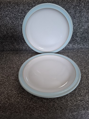 Denby blue linen side - denby,, plate