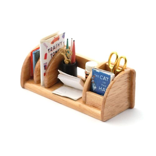 Dolls house stationery shelf - house,
