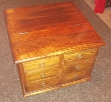 Solid Sheesham Style Wooden Square Trunk Coffee Table with Storage + 9 Drawers