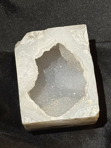 White druzy agate - white, crystal