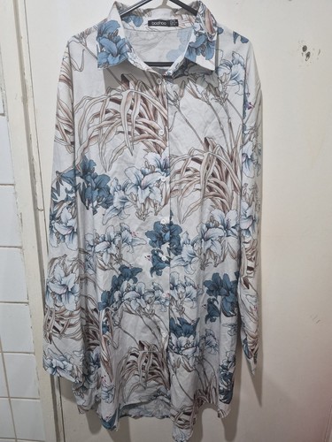 Boohoo floral button shirt - floral, up
