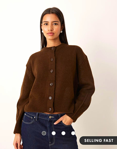 Asos boxy crew neck cardigan - asos,