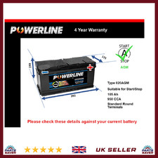 AGM Battery fits AUDI A6 C5