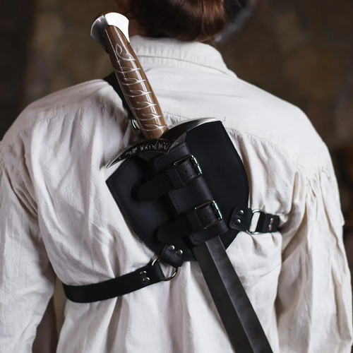 Medieval leather back sword - medieval,