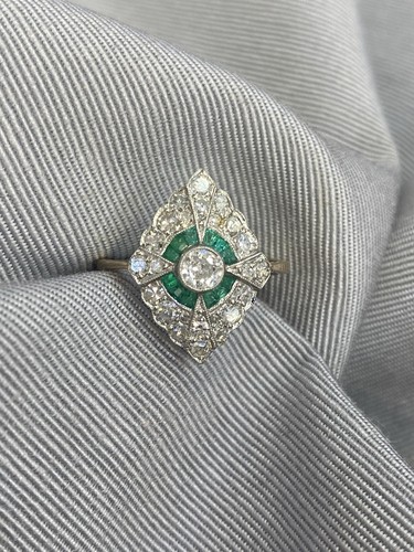 Art deco emerald - emerald, and