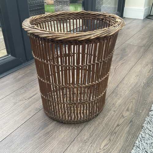 Vintage wicker rattan waste - rattan,