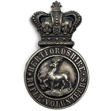 VICTORIAN Hertfordshire Rifle Volunteers Battalion Glengarry Cap Badge Volunteer