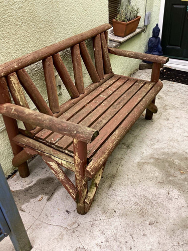 Wood outdoor garden bench - wood,