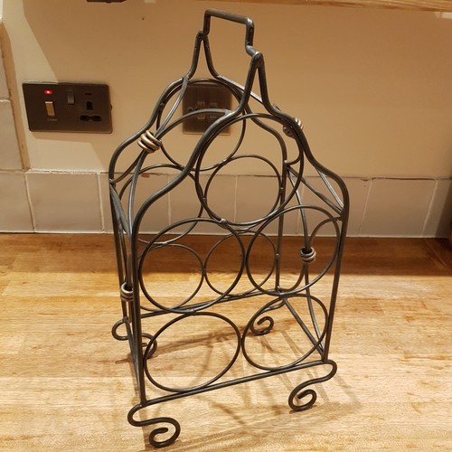 Decorative metal wine rack - rack, 5