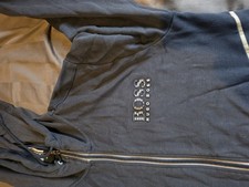 hugo boss tracksuit navy blue