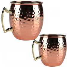 2 PCS Pure Copper Mug Cup for