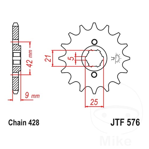 Front sprocket tooth 428 - 17,