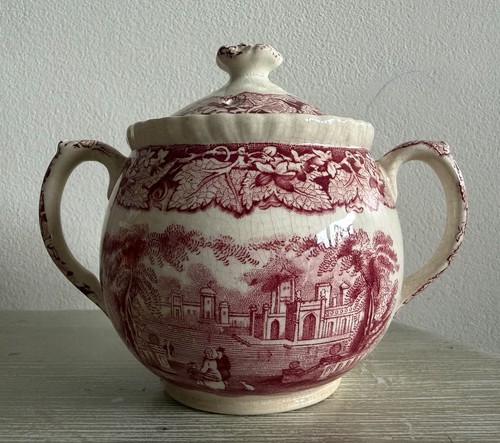 Antique masons vista pink red - vista,