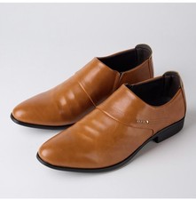 Men's Loafers Fashion Leather Lined Dress Shoes Driving Pointed Toe EU41