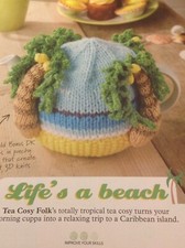 CARIBBEAN ISLAND NOVELTY TEA COSY KNITTING PATTERN USES DK YARN VGC