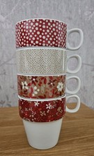 Next Set of 4 Red/beige Spotty