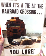 RAILROAD CROSSING SIGN POSTER
