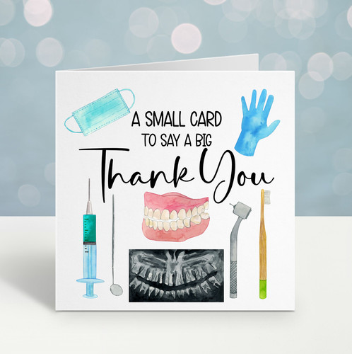 Dentist thank you card dental - thank,