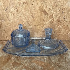 Vintage Blue Glass Dressing