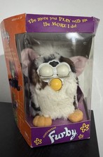 Vintage 1999 Original Furby Snow Leopard Tiger In Box