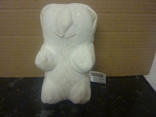 Haribo white gummy bear plush - haribo,