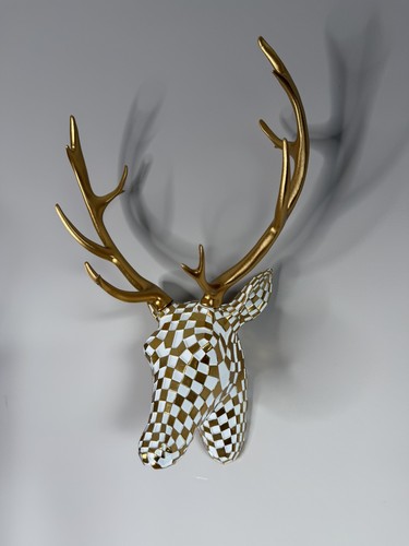 Gold white checkered stag - checkered,