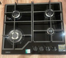 Zanussi ZGGN645K Black 4 Zone Gas On Glass Hob 60cm Built-In NEW FROM DISPLAY 