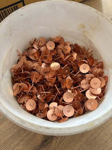 Copper disc rivets 20mm 1310 - copper, 20mm.