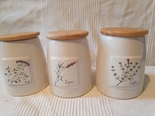 Tea Coffee Sugar Ceramic Storage Jars