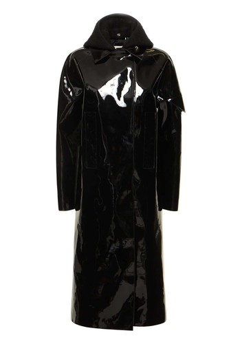 Black pvc trench - black,