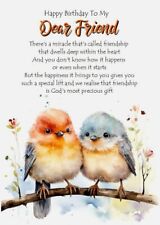 NEW Happy Birthday To My Dear Friend A5 Card Friendship Best Friend With Love