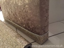 Champagne velvet pelmet - velvet, window