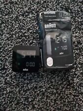 Braun BC08B Digital Travel Alarm Clock Black  Snooze night light BOX DAMAGED 